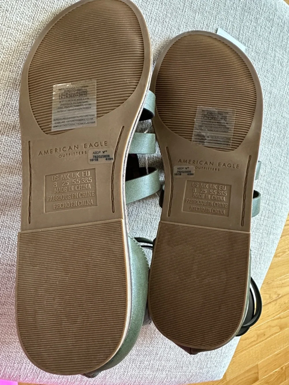 American Eagle Outfitters Olive Strappy Gladiator Sandals - Picture 6 of 7